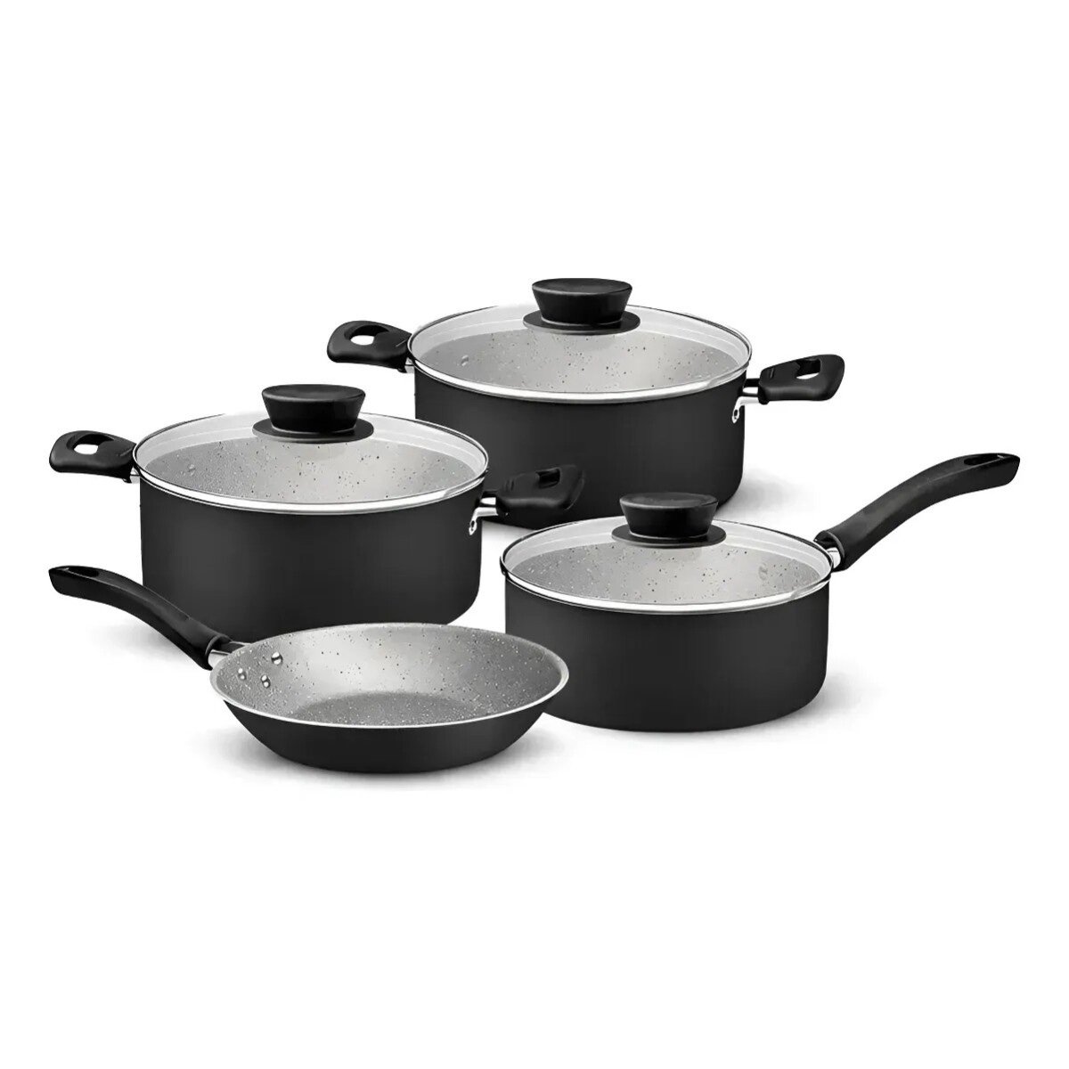 Batería de cocina 7 piezas color negro Tramontina - 28299/008 