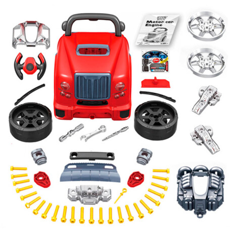 Set Herramientas Camión Taller Reparación Auto Juguete Rojo