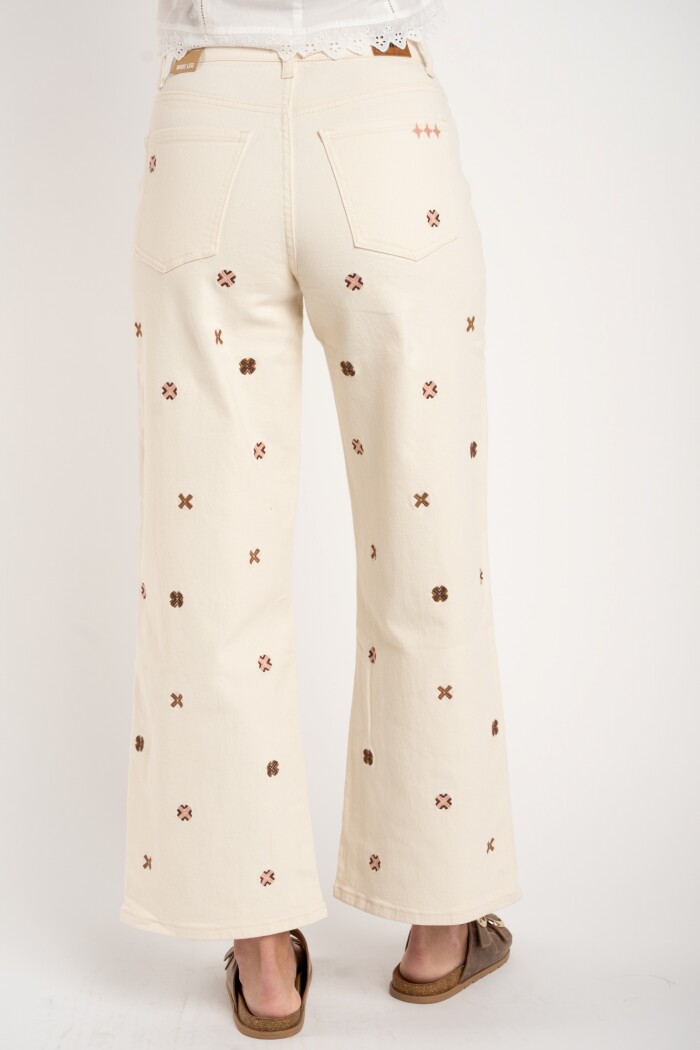 Jean Recto Bordado Off White