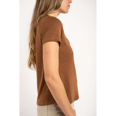Remera Lino Camel