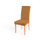 Funda Para Silla Comedor Cubre Asiento Elastizada Y Lavable Marron Claro