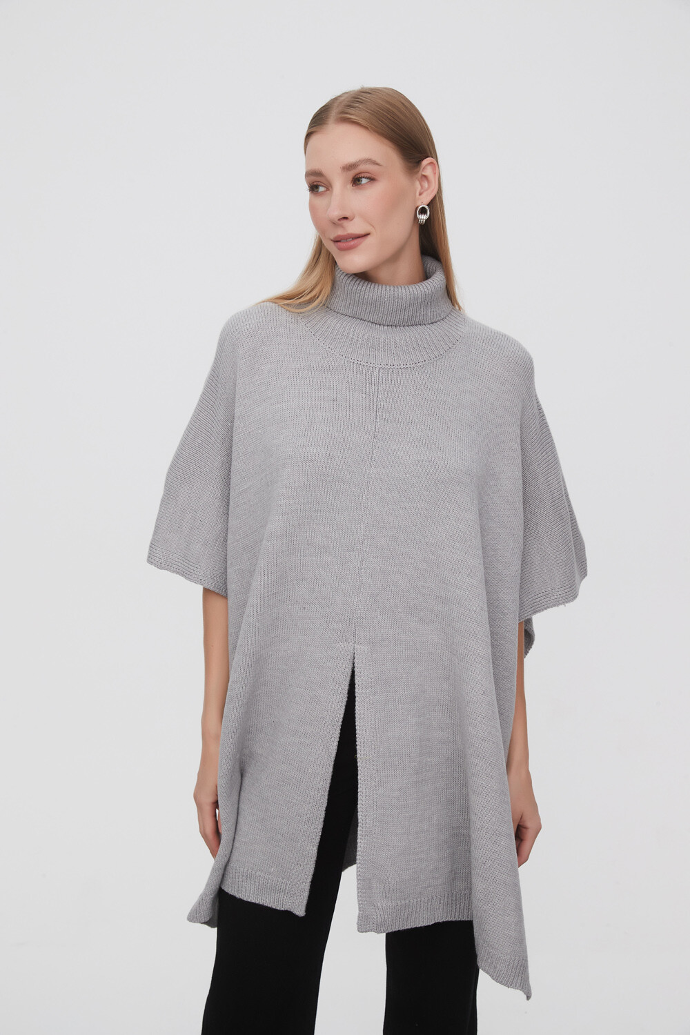 Poncho Achik Gris Melange