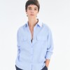 Camisa Wide Celeste