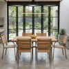 JGO MESA RECT P/JARDIN BEIGE COMB 7PZAS Unica