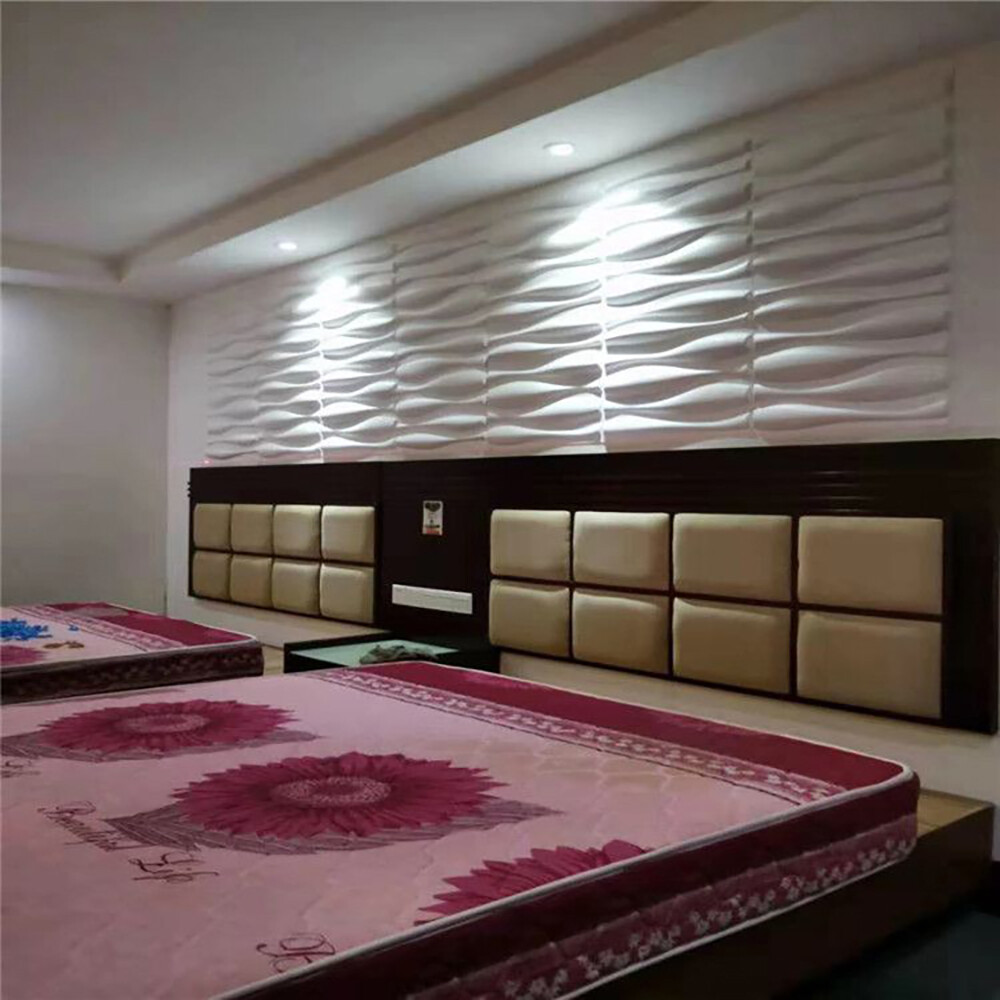 PANEL DECORATIVO EN PVC 3D PARA PARED MODELO D026 50x50 CM BLANCO MATE Panel Decorativo En Pvc 3d Para Pared Modelo D026 50x50 Cm Blanco Mate