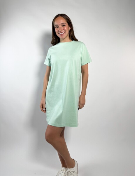 Vestido remeron de algodon Wanda Menta