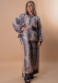 Conjunto de seda animal print Conjunto de seda animal print