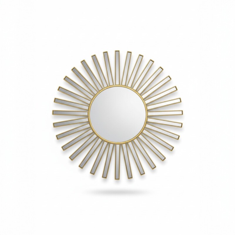 ESPEJO RED DORADO 26CM Unica