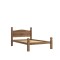 Cama 2 Plazas Madera Maciza Linea Mexicana Oscuro