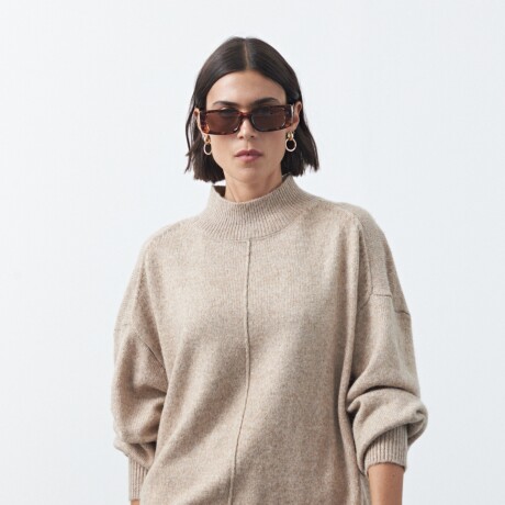 POLERA ISLAND Beige Melange