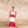 Vestido Stripe Crudo y Rojo