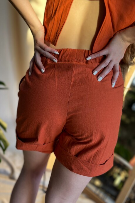 Short Chad Liso Naranja