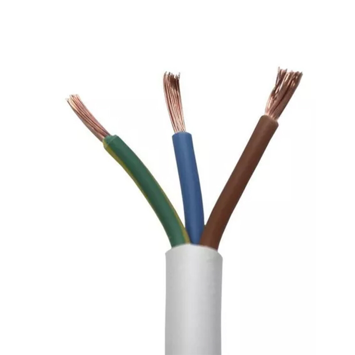 Cable bajo goma blanco 3x1mm² c/ T - Rollo 100 mt. - ELE06823 