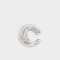 Bijou Cuff Metal diferenciado Cuff De Metal - Plateado