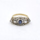 Anillo Antiguo En Oro 18K Con Brillantes, Diamantes Y Zafiro Anillo Antiguo En Oro 18K Con Brillantes, Diamantes Y Zafiro