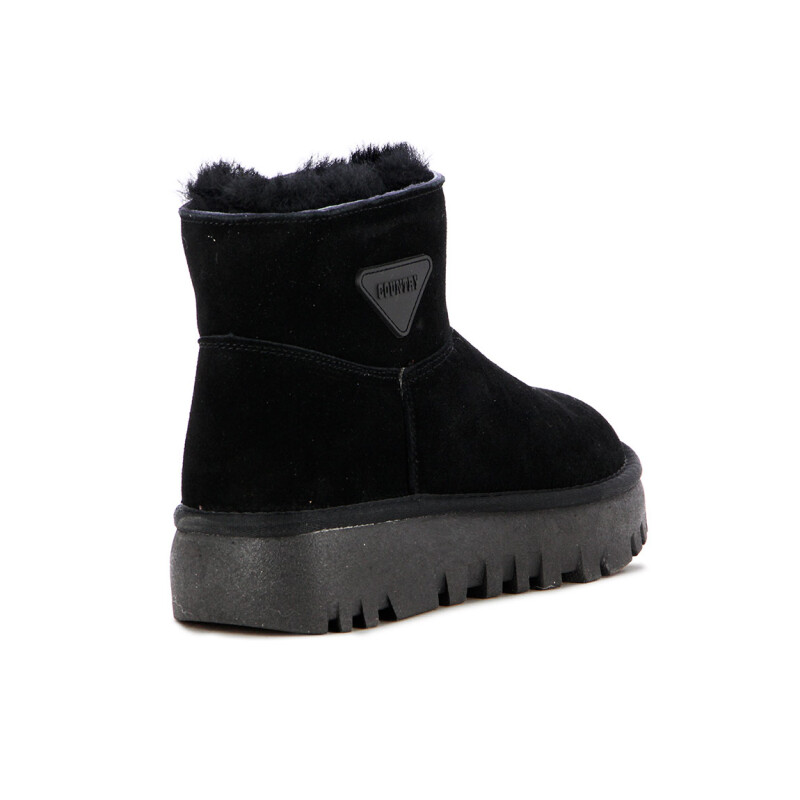 Bota Country Cuero Mujer Negro