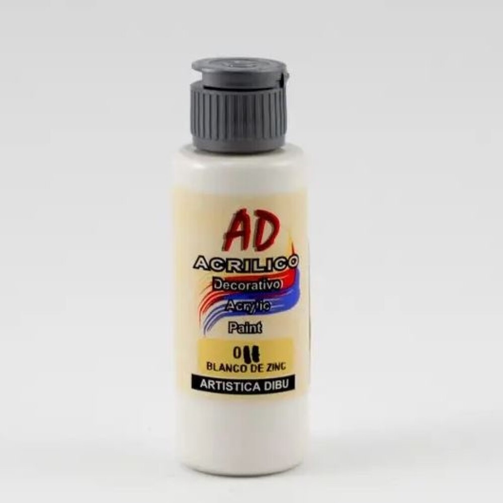 Acrílico Decorativo Ad 60 Ml Blanco De Zinc #Acrílico Decorativo Ad 60 Ml Blanco De Zinc
