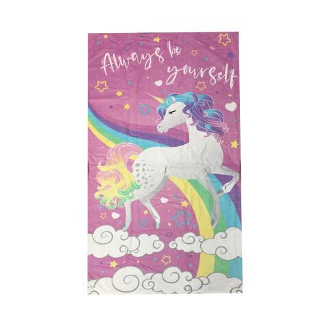 Toalla Infantil Playera 100% Algodón 70 x 130 cm Unicornios