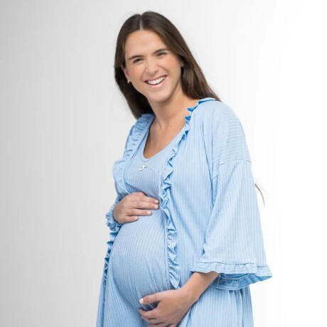 Camisón Maternal Paz Celeste