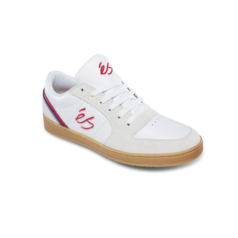 éS EOS White W/ Red & Blue