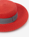 Sombreros Playa Sombrero Efecto Rafia - Rojo Medio