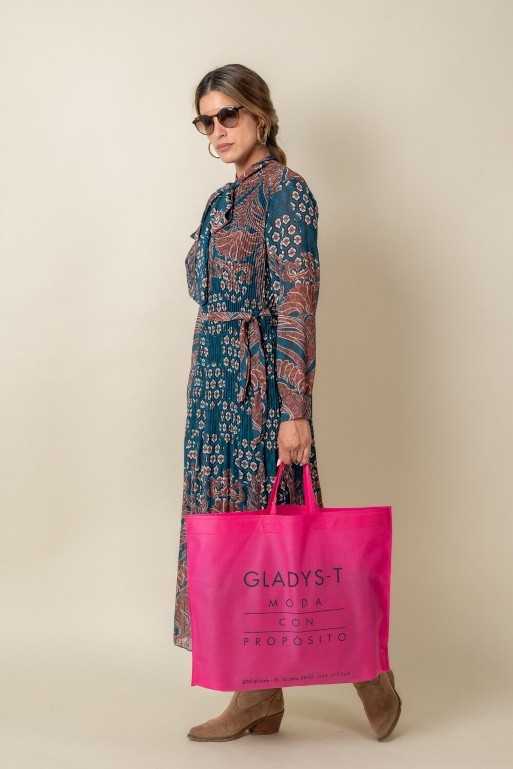 VESTIDO VIOLETA PERSA Petróleo