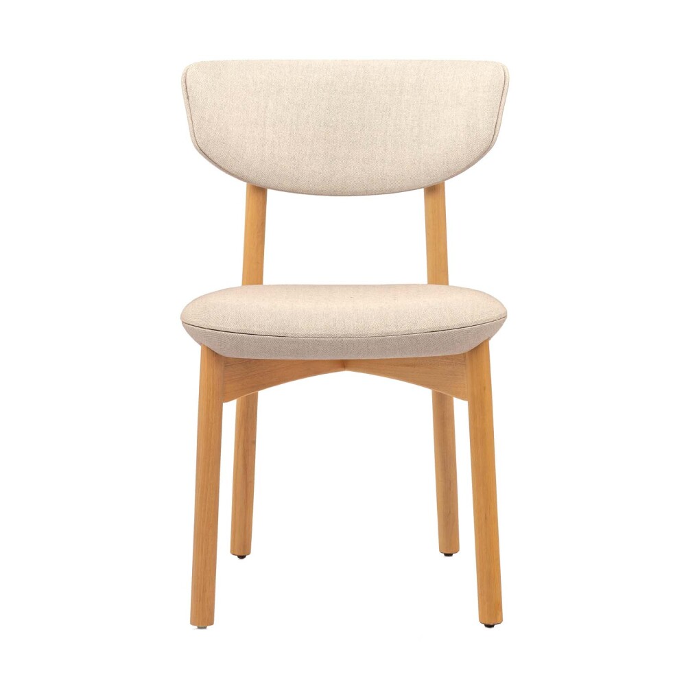 SILLA DE COMEDOR MADERA NATURAL-BEIGE CHIARA