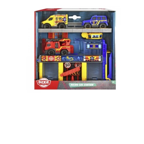 Playset Micro Estación de Rescate Dickie Incluye 3 Autos 001