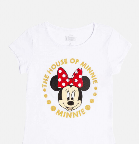 T-shirt de niña Minnie BLANCO