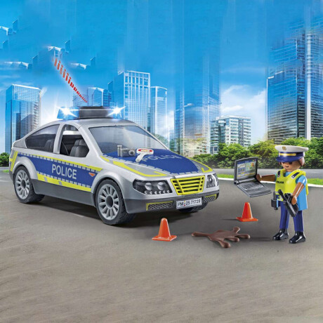 Coche Patrulla Policía con Luz Playmobil con Figuras 24 Piezas