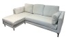 Sofa con Chaise Longue BANAK Beige/Chocolate