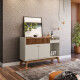 Aparador PIEMONTE Amendoa Off White – 2 Puertas, Bar con Espejo y Cajón Aparador PIEMONTE Amendoa Off White – 2 Puertas, Bar con Espejo y Cajón