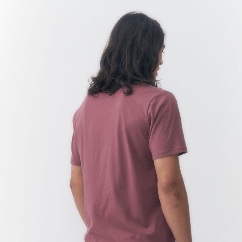 Remera Quiksilver Logo Rosa Viejo