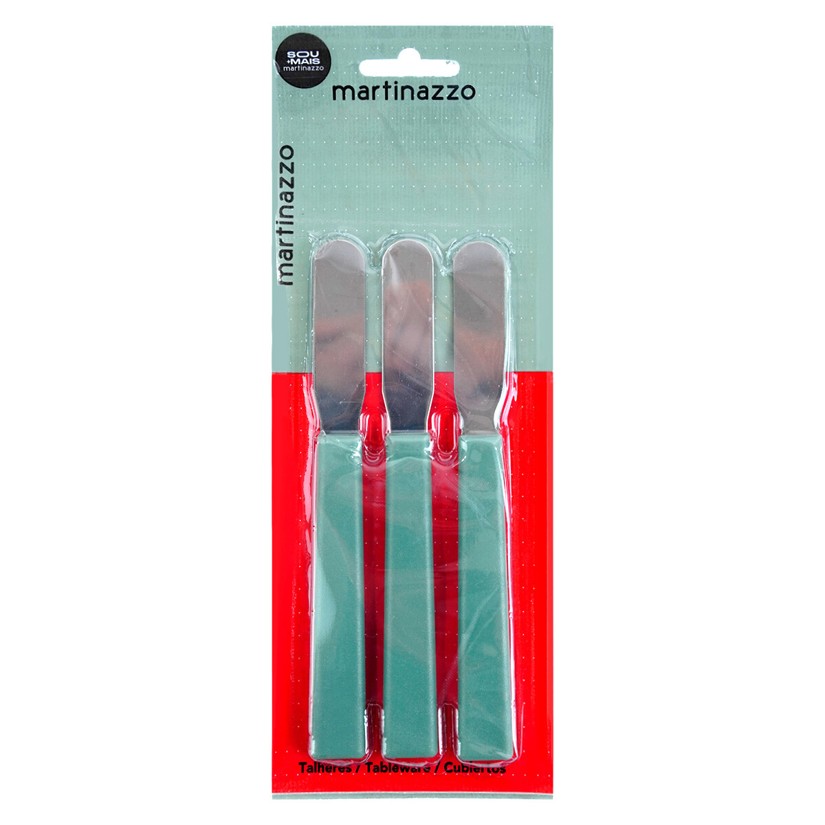Espatula para untar x3 verde linea Opa Martinazzo 