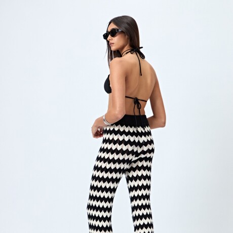 PANTALON AMBRA Negro/Crudo