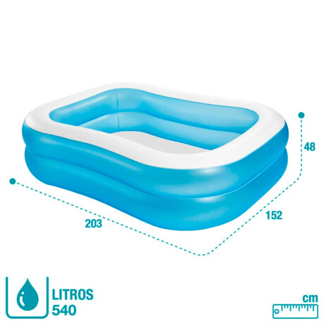 Psicina Gomón Inflable Familiar Rect Intex 540 L Psicina Gomón Inflable Familiar Rect Intex 540 L