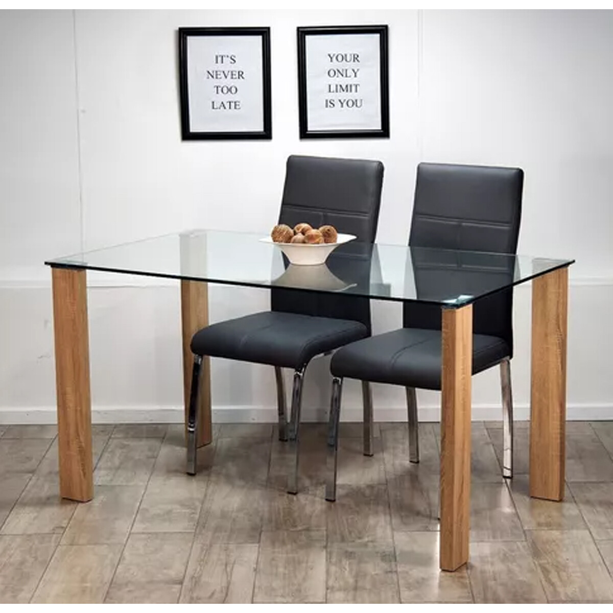 Mesa de vidrio rectangular 1,60m 