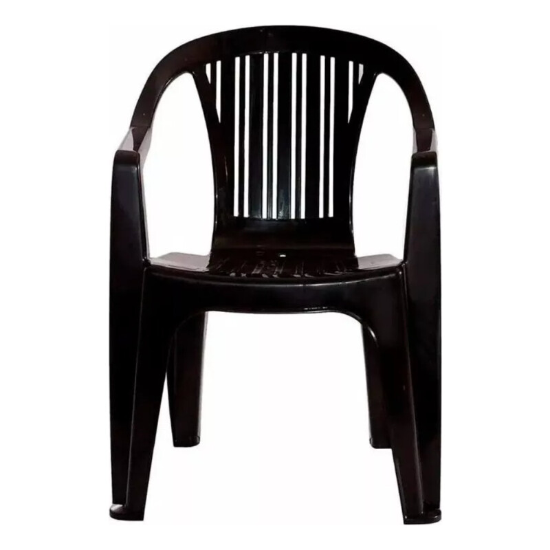 Silla Plástica Negra Plástico Resistente Interior/exterior Negro