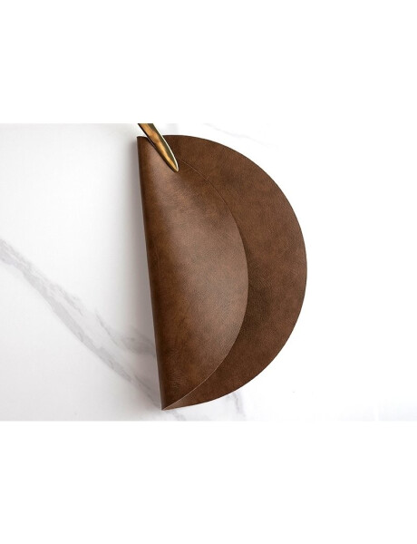 INDIVIDUAL PVC SIMIL CUERO D38CM MARRON INDIVIDUAL PVC SIMIL CUERO D38CM MARRON