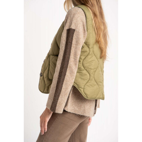 Chaleco Capitoneado Reversible Oliva