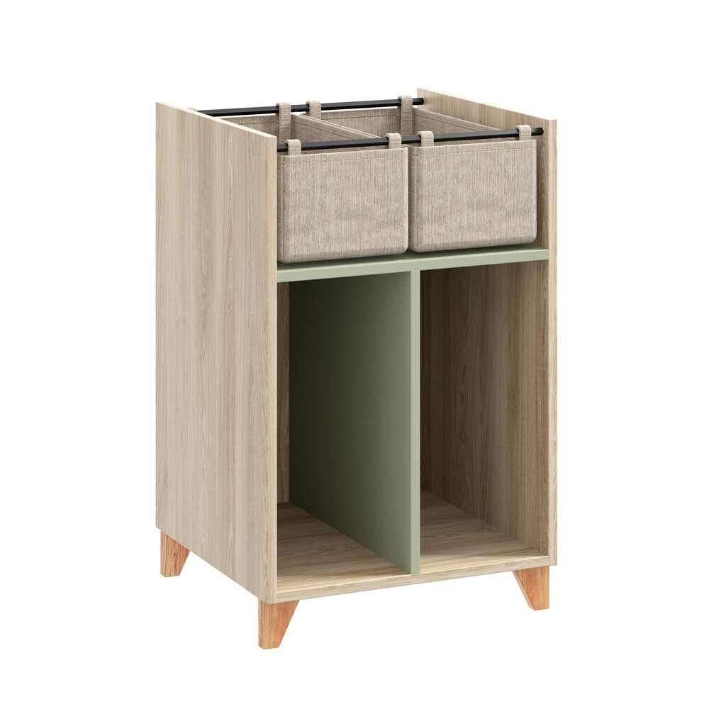 MUEBLE MULTIUSO CON CESTAS COLOR AVEIRO/VERDE Mueble Multiuso Con Cestas Color Aveiro/verde