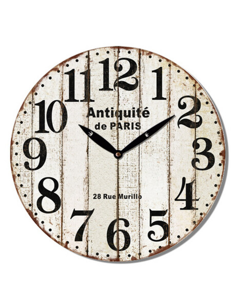 RELOJ DE PARED MDF D28.8X3.5CM ANTIQUITE PARIS RELOJ DE PARED MDF D28.8X3.5CM ANTIQUITE PARIS