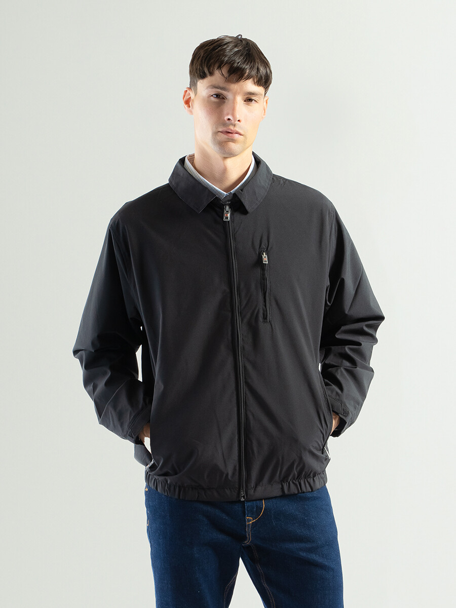 Campera de Microfibra con Forro - Negro 