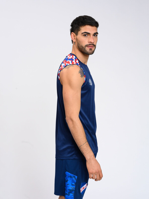 MUSCULOSA PRO TRAINING CAMO Nacional Hombre Azul Marino