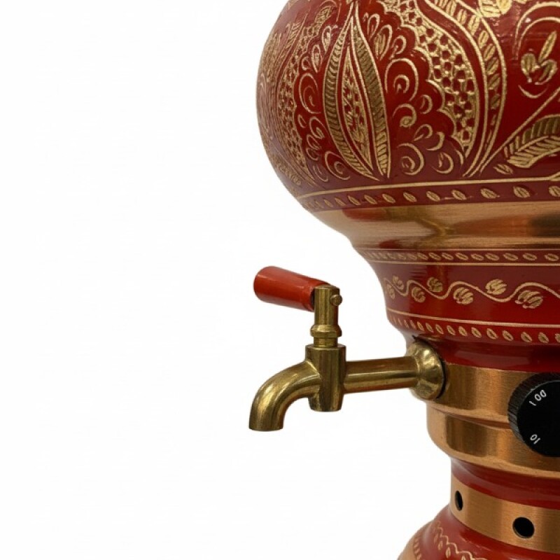 Samovar labrado negro Rojo