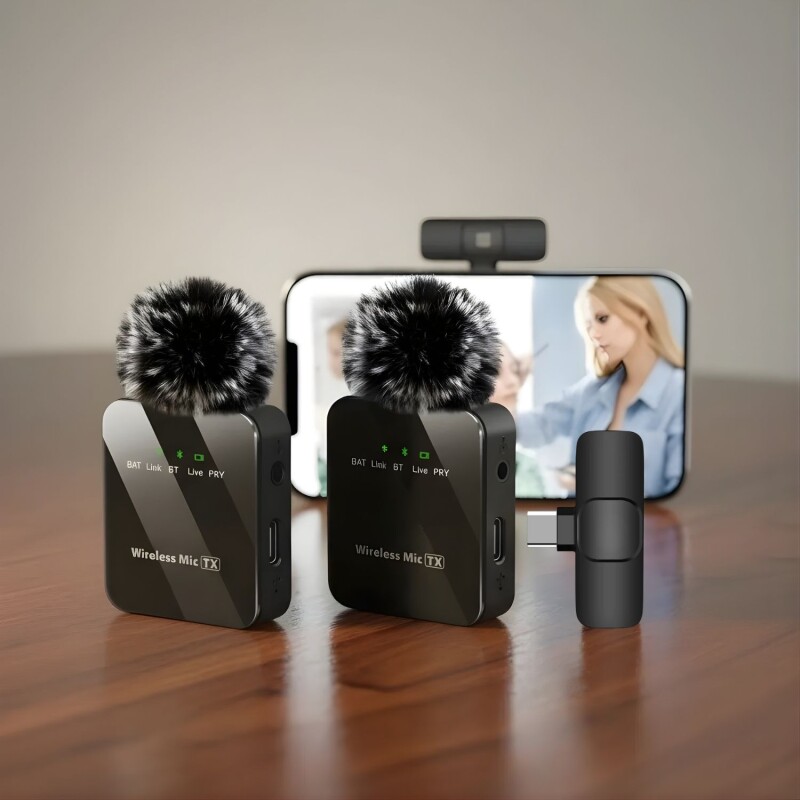 Micrófono Solapa Lumax Doble Inalámbrico Android/ios Micrófono Solapa Lumax Doble Inalámbrico Android/ios