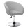 Silla Taburete Butaca con Respaldo en Cuero Lumax Modelo Stella Plateado