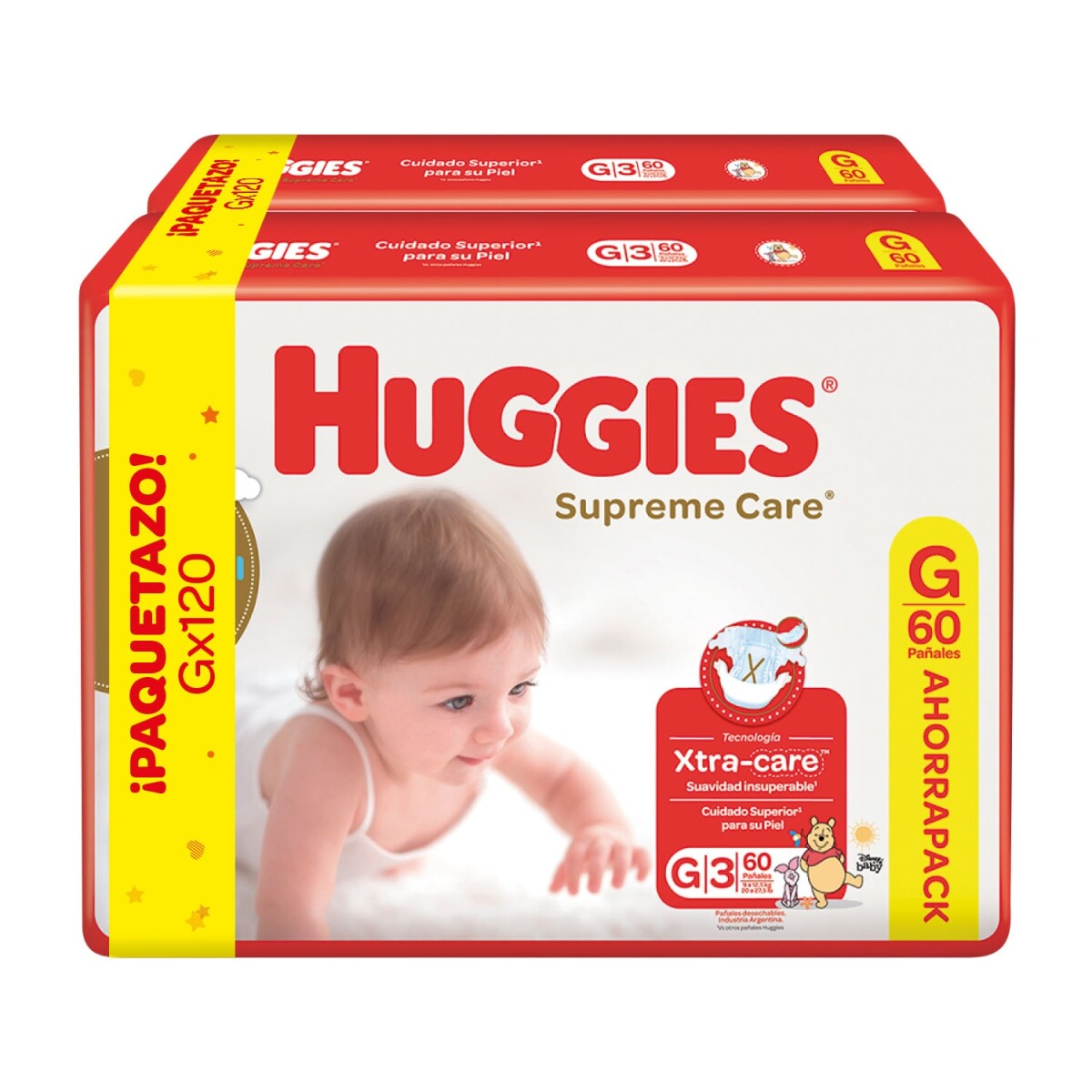 Pañales Huggies Supreme Care G X 120 