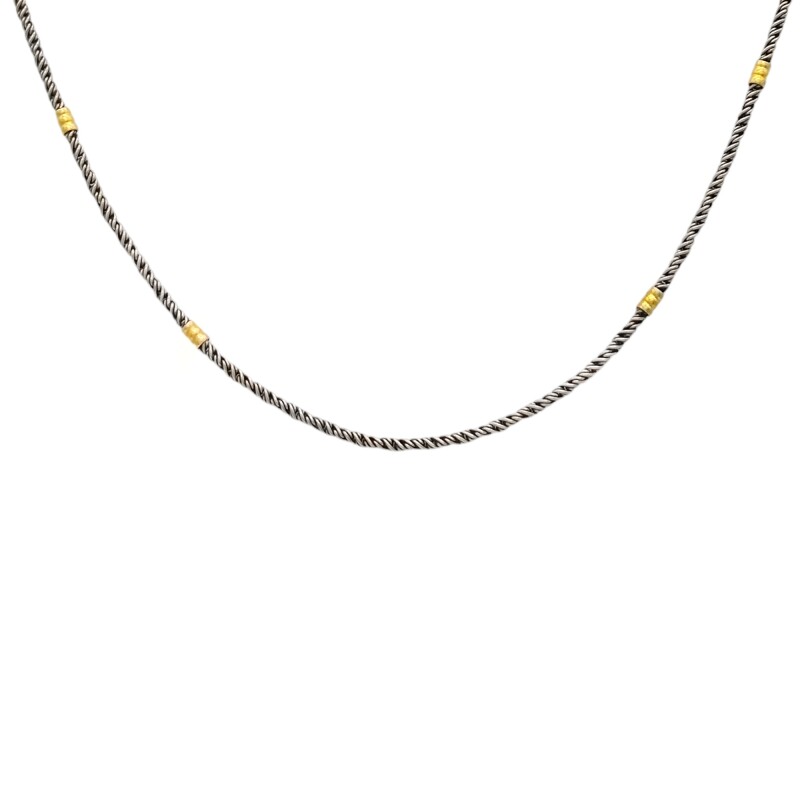 Cadena Tourbillon-Plata y Oro-Sin Piedra-CD5071 sinpiedra