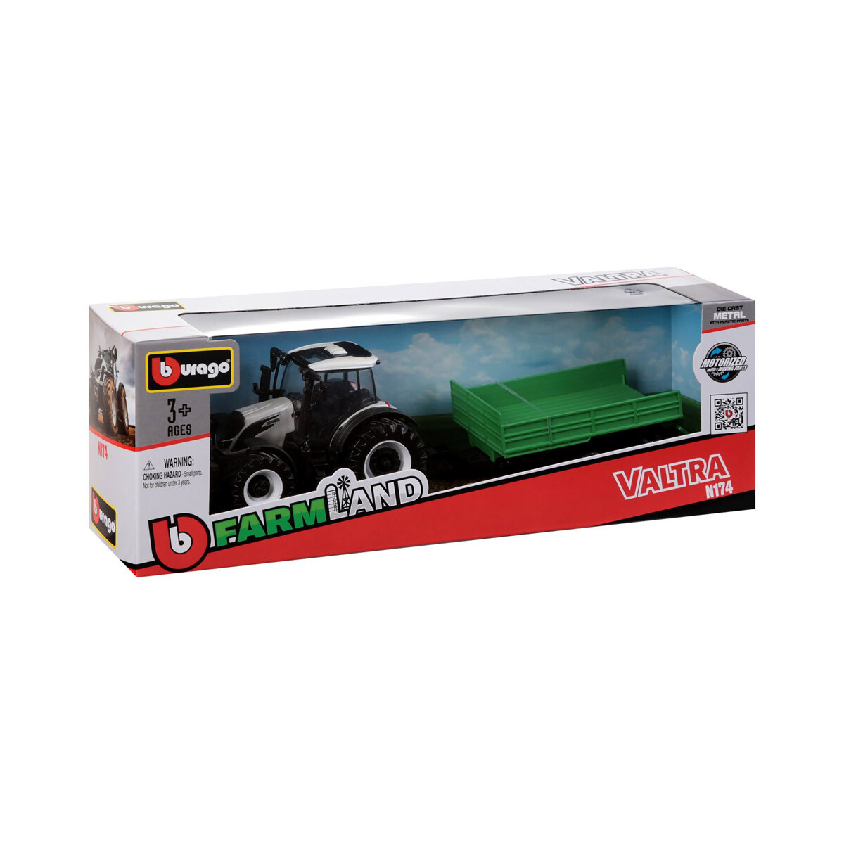 Bburago Tractor con Remolque de Juguete Fendt FarmLand 